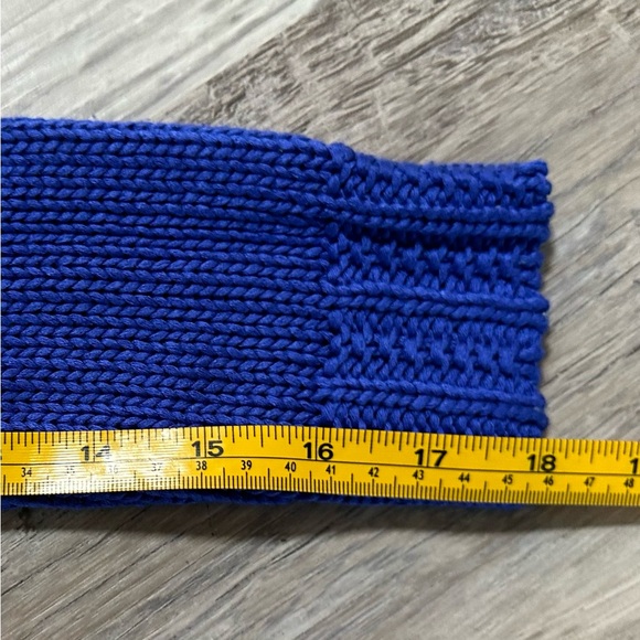 Lauren Ralph Lauren Royal Blue Open Knit Heavy Crewneck Sweater, Women’s Medium - Picture 6 of 7